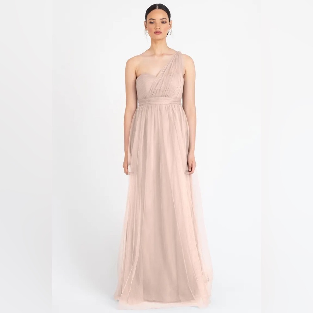 Jenny Yoo Apricot Annabelle Convertible Tulle Bridesmaid Dress Style: 1452 sz 10